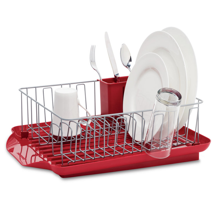 Farberware 3Piece Dish Rack Set, Red & Reviews Wayfair